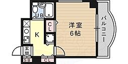 ジョイフル六甲2 1Kの間取図画像