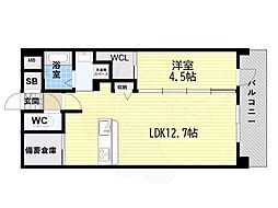 THE SENSE RESIDENCE 甲南山手 1LDKの間取図画像
