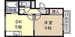 サルナートいずみ 1DKの間取図画像