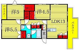 ソフィア南流山 1階3LDKの間取り