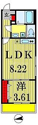 BH新松戸I 3階1LDKの間取り