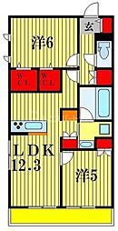 グランメール 2LDKの間取図画像