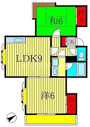 ストークハイツ飯嶋 2LDKの間取図画像