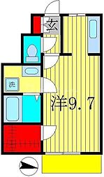 グリーンソレアード ワンルームの間取図画像