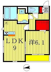 フィーカアパルフェ 1LDKの間取図画像