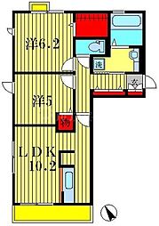 エスペランサ 2LDKの間取図画像
