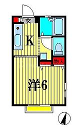 メゾン・プラッツ 1Kの間取図画像