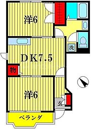 エテルネル 2DKの間取図画像