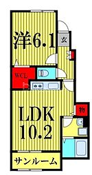 ユイマールS 1LDKの間取図画像