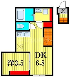 ルナアルタ 1DKの間取図画像