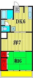 メゾン梅沢きよしケ丘 2Kの間取図画像