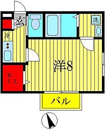セレ北小金 1Kの間取図画像