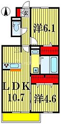 クライスファイブ 2LDKの間取図画像