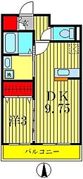 イースト・コート 1DKの間取図画像