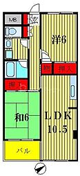 ロイヤルハイツ 2LDKの間取図画像