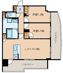 BrilliantViewCentralPark 2LDKの間取図画像