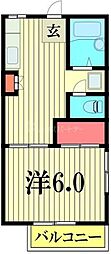サニーハイツ 1DKの間取図画像
