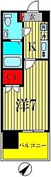 パークキューブ北松戸 1Kの間取図画像