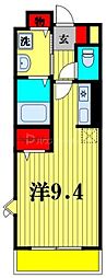 バクワイリー ワンルームの間取図画像