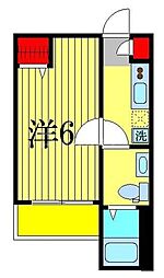 ルガールフェリス三郷 1Kの間取図画像