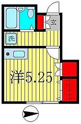 横濱館 ワンルームの間取図画像
