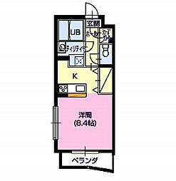 ハイトピア箕面 ワンルームの間取図画像