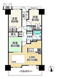 クレアシティ深江橋 3LDKの間取り