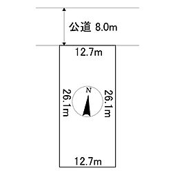 西三輪3丁目752番 土地