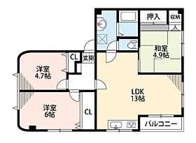 所沢HAビル  ｜ 埼玉県所沢市大字上安松（賃貸マンション3LDK・3階・65.15㎡） その2