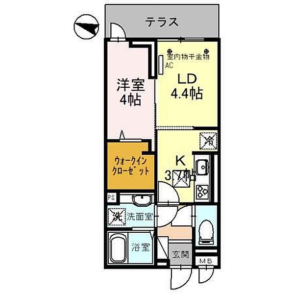 埼玉県入間市下藤沢３丁目(賃貸アパート1LDK・1階・33.39㎡)の写真 その2