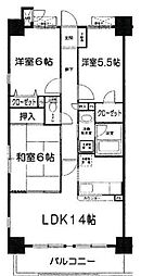 シャンゼール所沢 3階3LDKの間取り