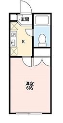 エレガンス山口 1Kの間取図画像