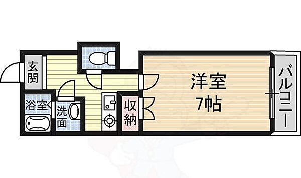 グロウパレス1 307｜大阪府大阪市淀川区新高５丁目(賃貸マンション1K・3階・23.00㎡)の写真 その2