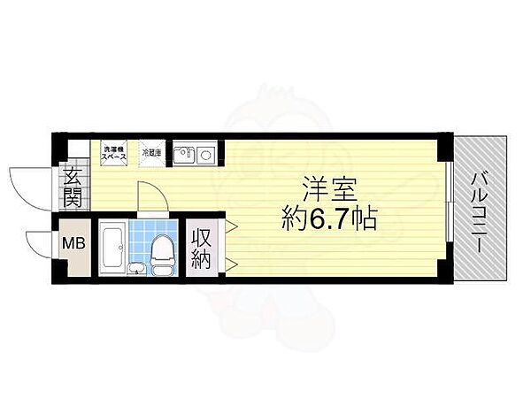 Helios ｜大阪府大阪市淀川区塚本６丁目(賃貸マンション1R・4階・20.72㎡)の写真 その2