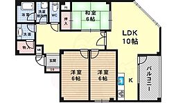 シオンズガーデン花川 3LDKの間取図画像
