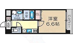 リバーヒルズ新大阪 8階1Kの間取り