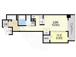 SUNREGIS　NAMBA 8階1LDKの間取り