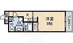 CASSIA塚本 1Kの間取図画像
