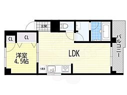 第2鳳マンション 1LDKの間取図画像