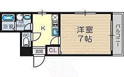 ロジュマン花川 1Kの間取図画像