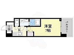 スプランディッド2 1Kの間取図画像