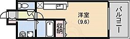 エクセレント上新15 ワンルームの間取図画像