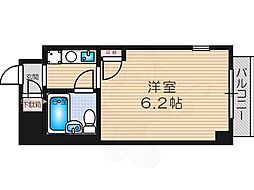 デ・リード塚本 ワンルームの間取図画像