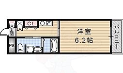 十三本町ウインズマンション2 1Kの間取図画像