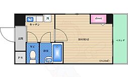 ディザイア新大阪 1Kの間取図画像