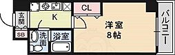 エレーヌ十三 1Kの間取図画像