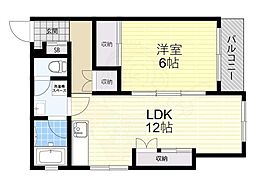 メゾンインペリアル豊里 1LDKの間取図画像