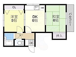 シェーネシュトラーセ 2DKの間取図画像