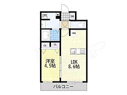 エスライズ新大阪フロント 1LDKの間取図画像