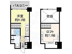エスリード大阪シティーウエスト 1Kの間取図画像